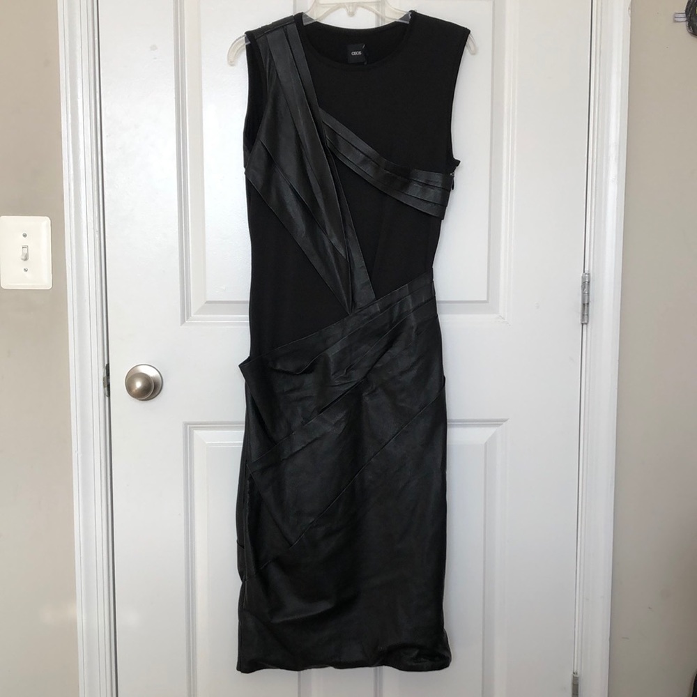 ASOS real leather dress